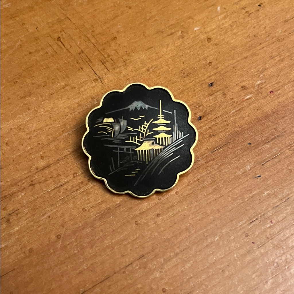 Japanese Damascene Pin 20$